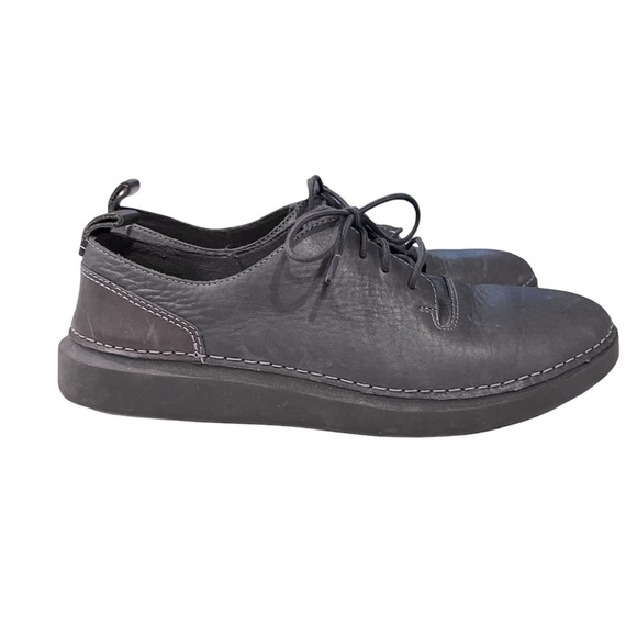 CLARKS Dark Grey Hale Leather Lace Up Shoes Women’s Size 7.5 US / 38 - Picture 1 of 13